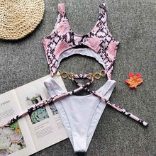 Load image into Gallery viewer, High Waist Swimwear Women One Piece Swimsuit Female Hollow Out Bathing Suit Thong Monokini Sexy Swimming Suit For Women Sexy