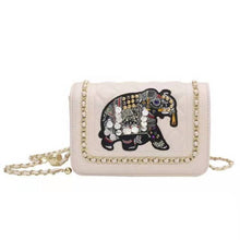 Load image into Gallery viewer, High-end design handbags 2022 new elephant embroidery thread one-shoulder small square bag Western-style messenger handbags