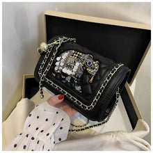 Load image into Gallery viewer, High-end design handbags 2022 new elephant embroidery thread one-shoulder small square bag Western-style messenger handbags