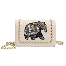 Load image into Gallery viewer, High-end design handbags 2022 new elephant embroidery thread one-shoulder small square bag Western-style messenger handbags