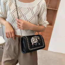 Load image into Gallery viewer, High-end design handbags 2022 new elephant embroidery thread one-shoulder small square bag Western-style messenger handbags