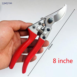 High quality High Carbon Steel 8 inch Fruit Tree Pruning Shears Garden Tools Bonsai Pruners Gardening Secateurs Grafting Tool