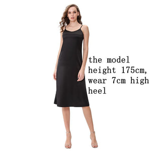 High quality women dress Summer spaghetti satin long dress very soft smooth plus size S-4XL M30262