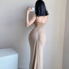Load image into Gallery viewer, High waist bag hip half-length skirt female ruffled sexy slim skirt high street fashion Kardashian long skirt ins