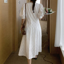 Load image into Gallery viewer, Holiday Hook Flowers Hollow Out Slim Sweet Dress 2021 Summer Chic Women All Match Long Vestido De Mujer Korean Fashion Sundress