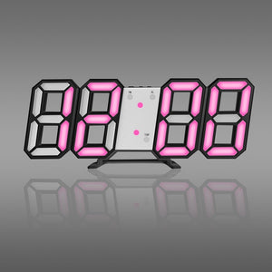 Hot! 3D LED Wall Clock Modern Digital Wall Table Clock Watch Desktop Alarm Clock Nightlight Saat Wall Clock For Home Living Room