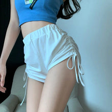 Load image into Gallery viewer, Hot Girls Sexy Drawstring Tie Sports Casual Shorts Women&#39;s Summer Thin Shorts Workout High Waist Short Pants Stretch Waist
