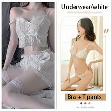 Load image into Gallery viewer, Hot Pajamas For Women Sexy Lingerie Summer Transparent Sexy Lace Sling Short Nightdress Underwear Women&#39;S 2 Piece Set Home Wear
