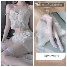 Load image into Gallery viewer, Hot Pajamas For Women Sexy Lingerie Summer Transparent Sexy Lace Sling Short Nightdress Underwear Women&#39;S 2 Piece Set Home Wear