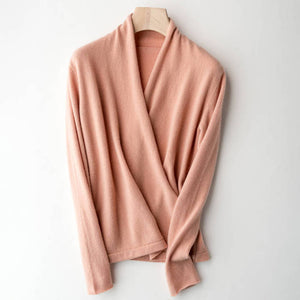 Hot Sale 100% Pure Wool Knitted Sweater Women V-neck Long Sleeve Standard Cashmere Knitwear Winter New Fashion Female Jumpers