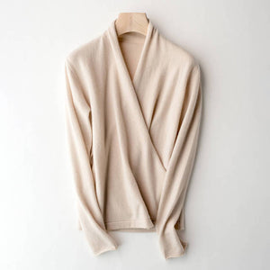 Hot Sale 100% Pure Wool Knitted Sweater Women V-neck Long Sleeve Standard Cashmere Knitwear Winter New Fashion Female Jumpers