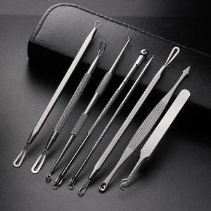 Hot Sale  Stainless Steel Extractor Blackhead Remover Needles Acne Pimple Blemish Treatments Face Skin Care Sets Beauty Tools