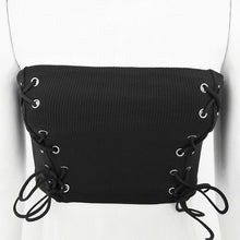 Load image into Gallery viewer, Hot Selling In The Summer Of 2021 Fashionable New Style Eyelet Straps Wrapped Chest Pit Strip Women's Upper Outer Garment Tank