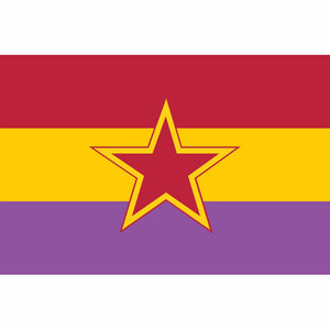 Hot Selling Spanish Republican Flag With Star Banner 3x5 FT 150X90CM 100D Polyester Custom Grommets