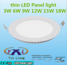 Load image into Gallery viewer, Hot Ultra Thin Design 3W 4W 6W 9W 12W 15W 18W LED Surface Ceiling Recessed Grid Downlight / Round Panel Light Aluminum Shell