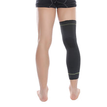 Load image into Gallery viewer, Hot elastic yellow-green stripe sports lengthen knee pad leg sleeve non-slip bandage compression leg warmer for men and women