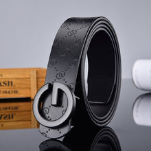Load image into Gallery viewer, Hot sale G smooth buckle belt luxury belts Cowhide Genuine designer high quality fashion vintage male women strap