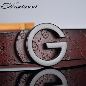 Hot sale G smooth buckle belt luxury belts Cowhide Genuine designer high quality fashion vintage male women strap