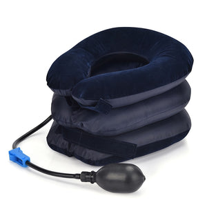 House Air Cervical Traction 1 Tube Neck Medical Devices Orthopedic Traction Pillow ollar Pain Relief Stretcher Blue Brown