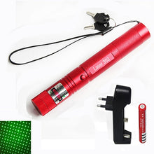 Load image into Gallery viewer, Hunting 10000m 532nm Green Laser Sight laser pointer hight Powerful Adjustable Focus Lazer with laser 303+charger+18650 Battery