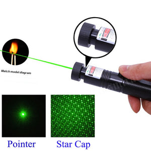 Hunting 10000m 532nm Green Laser Sight laser pointer hight Powerful Adjustable Focus Lazer with laser 303+charger+18650 Battery