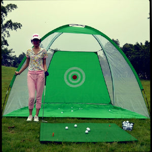 Indoor Outdoor 2m*1.4m*1m Golf Practice Net Golf Hitting Cage Garden Grassland Practice Tent Golf Training Equipment