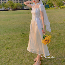 Load image into Gallery viewer, Ins Dress Female Student Korean Version of Super Fairy Ladies Summer Dress Female Summer High-end One-piece Long Fairy Skirt