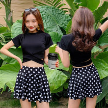 Load image into Gallery viewer, Ins Wind Split Female Sweet And Conservative Flat Skirt Two-piece Little Daisy Girl Student Swimsuit Bikini Suit