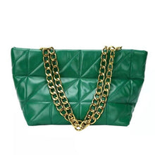 Load image into Gallery viewer, Inverno grande acolchoado sacos de ombro para as mulheres couro do plutônio 2021 hit grande moda designer marca tote corrente bo