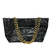 Load image into Gallery viewer, Inverno grande acolchoado sacos de ombro para as mulheres couro do plutônio 2021 hit grande moda designer marca tote corrente bo