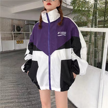 Load image into Gallery viewer, Jacket Women Harajuku Lamb Wool Y2k Bomber Fashion College Femme Uniform Varsity Baseball Jackets Female Oversized Streetwear