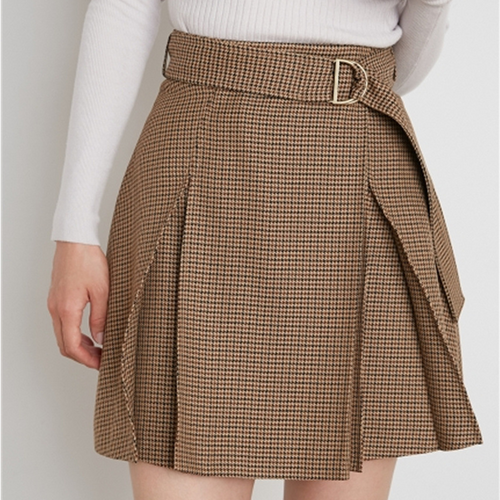 Japan Style Autumn Winter 2021 New Plaid Skirts Women High Waist Loose Elegant Femme Faldas Office Ladies Simple Sweet Jupe