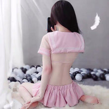 Load image into Gallery viewer, Japanese Anime Underwear Set Cute Pink Sailor Dress Lolita Erotic Cosplay Costume School Girl Uniform Outfit Sexy Lingerie