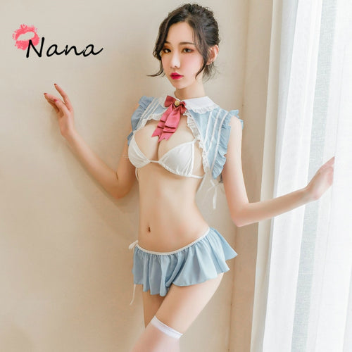 Japanese Bunny Girl Women Underwear Cosplay Costumes Role Play Maid Outfit Sexy Sailor Month Erotic Lingerie School Girl Uniform