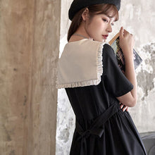 Load image into Gallery viewer, Japanese Lolita Women Dress Kawaii Sweet Ruffle Jk Midi Dress Soft Girl Vintage College Style Peter Pan Collar Summer Lady Dress