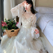 Load image into Gallery viewer, Japanese Princess Fairy Strap Dress Women Korean High Waist Elegant Sweet Midi Dress Female Summer Casual Party Evening Dress