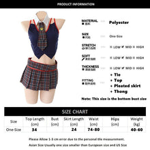 Load image into Gallery viewer, Japanese Sexy Student Cosplay Uniform Strap Bow Tie Bra Short Skirt Suit Kawaii British College Uniform Adult Sex Clothing