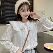 Load image into Gallery viewer, Japanese Sweet Preppy Style Mink Coat Korean 2020 Winter Strawberry Cartoon Embroidery Cardigan White Jacket Coat Lady Outerwear