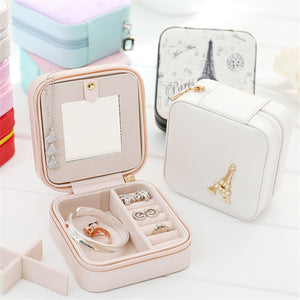 Jewelry Box Travel Comestic Jewelry Casket Organizer Makeup Lipstick Storage Box Beauty Container Necklace Birthday Gift