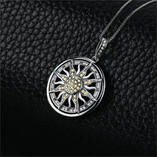 Load image into Gallery viewer, JewelryPalace Celestial Sun 925 Sterling Silver Cubic Zirconia Charm Statement Pendant Necklace Women Jewelry Without a Chain