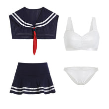 Load image into Gallery viewer, Kawaii Anime Sexy Lingerie Cosplay Uniform Temptation Sailor Costumes Campus Style School Girl Outfits Bra and Panties Set