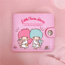 Load image into Gallery viewer, Kawaii Hello Kitty Cinnamoroll My Melody Kuromi Sanrios New Pu Casual Money Bag Coin Purse Card Holder Wallet With Buttons