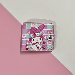 Kawaii Hello Kitty Cinnamoroll My Melody Kuromi Sanrios New Pu Casual Money Bag Coin Purse Card Holder Wallet With Buttons