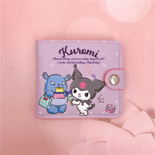Load image into Gallery viewer, Kawaii Hello Kitty Cinnamoroll My Melody Kuromi Sanrios New Pu Casual Money Bag Coin Purse Card Holder Wallet With Buttons