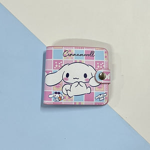 Kawaii Hello Kitty Cinnamoroll My Melody Kuromi Sanrios New Pu Casual Money Bag Coin Purse Card Holder Wallet With Buttons