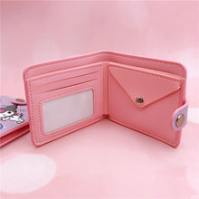 Load image into Gallery viewer, Kawaii Hello Kitty Cinnamoroll My Melody Kuromi Sanrios New Pu Casual Money Bag Coin Purse Card Holder Wallet With Buttons