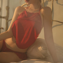 Load image into Gallery viewer, Kawaii Pajamas Chinese Bellyband Underwear Silk Sleepwear Set Temptation Women Lingerie Set Brassiere Shorts Satin Pajamas Sets