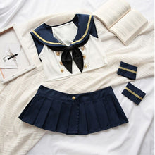 Load image into Gallery viewer, Kawaii Sailor Cosplay Lingerie Women Sexy Student Uniform School Girl Ladies Erotic Costume Lace Miniskirt Outfit Short Top