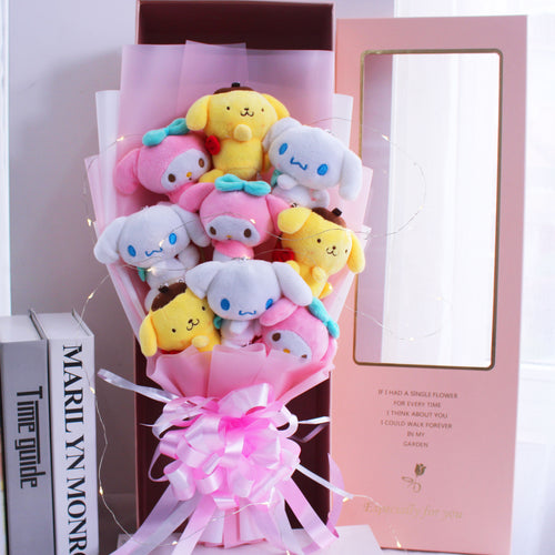 Kawali Kuromi My Melody Cinnamoroll Sanrio Plush Bouquet Soft Stuffed Dolls Valentine's Day Christmas Graduation Birthday Gifts