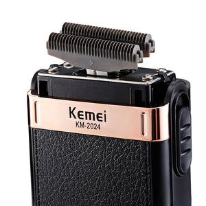 Kemei Electric Shaver for Men Twin Blade Waterproof Reciprocating Cordless Razor USB Rechargeable Shaving Machine Barber Trimmer